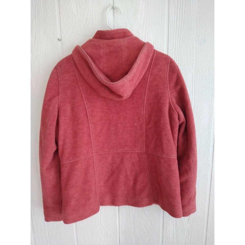 LL Bean Women's Lined Winter Warmer Jacket Salmon Pink Wool Blend Sz Medium M - Picture 2 of 8
